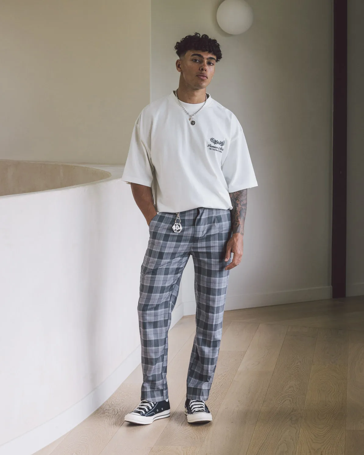 404 Heritage Trousers Off Ash Plaid