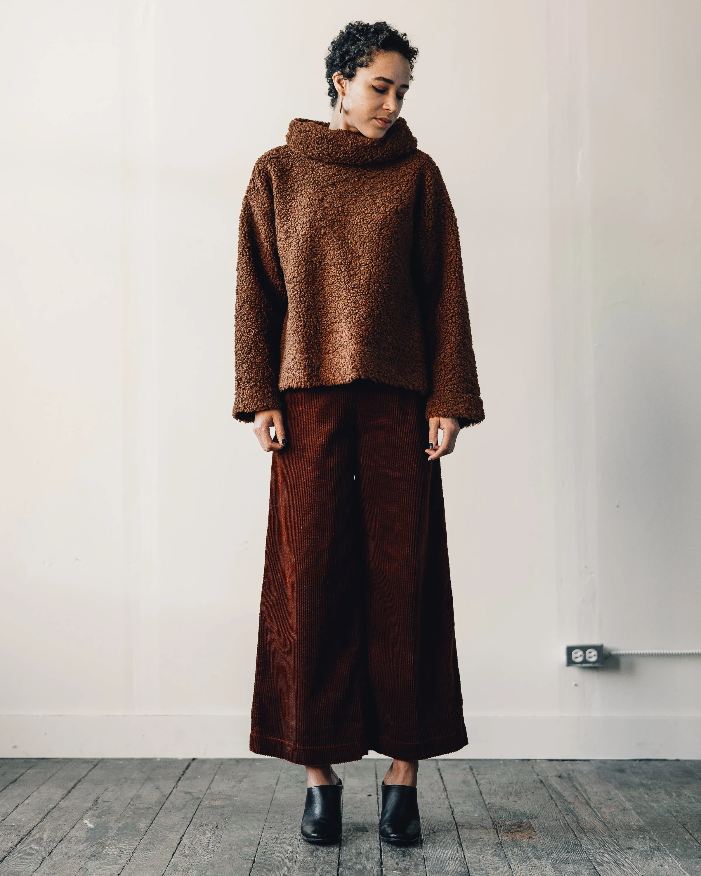 7115 Curly Turtleneck, Rust