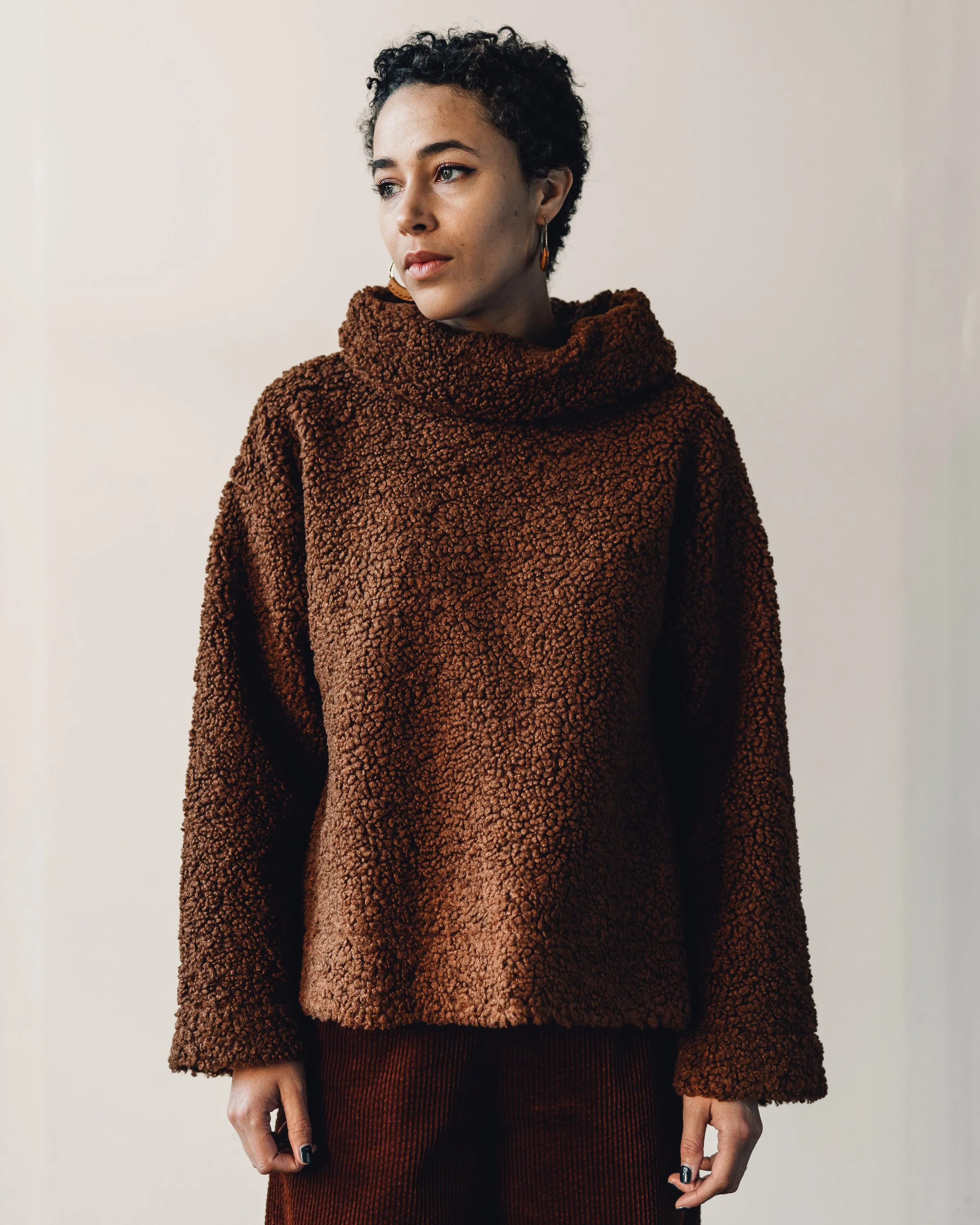 7115 Curly Turtleneck, Rust