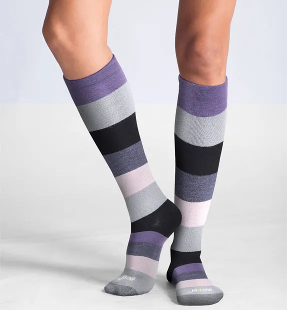 75% Rich Merino Wool Everyday Compression Socks (15-20mmHg) - Colorblock -3 Pack