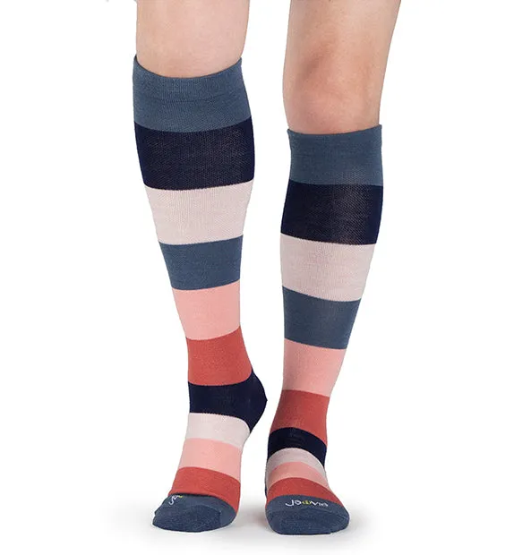 75% Rich Merino Wool Everyday Compression Socks (15-20mmHg) - Colorblock -3 Pack