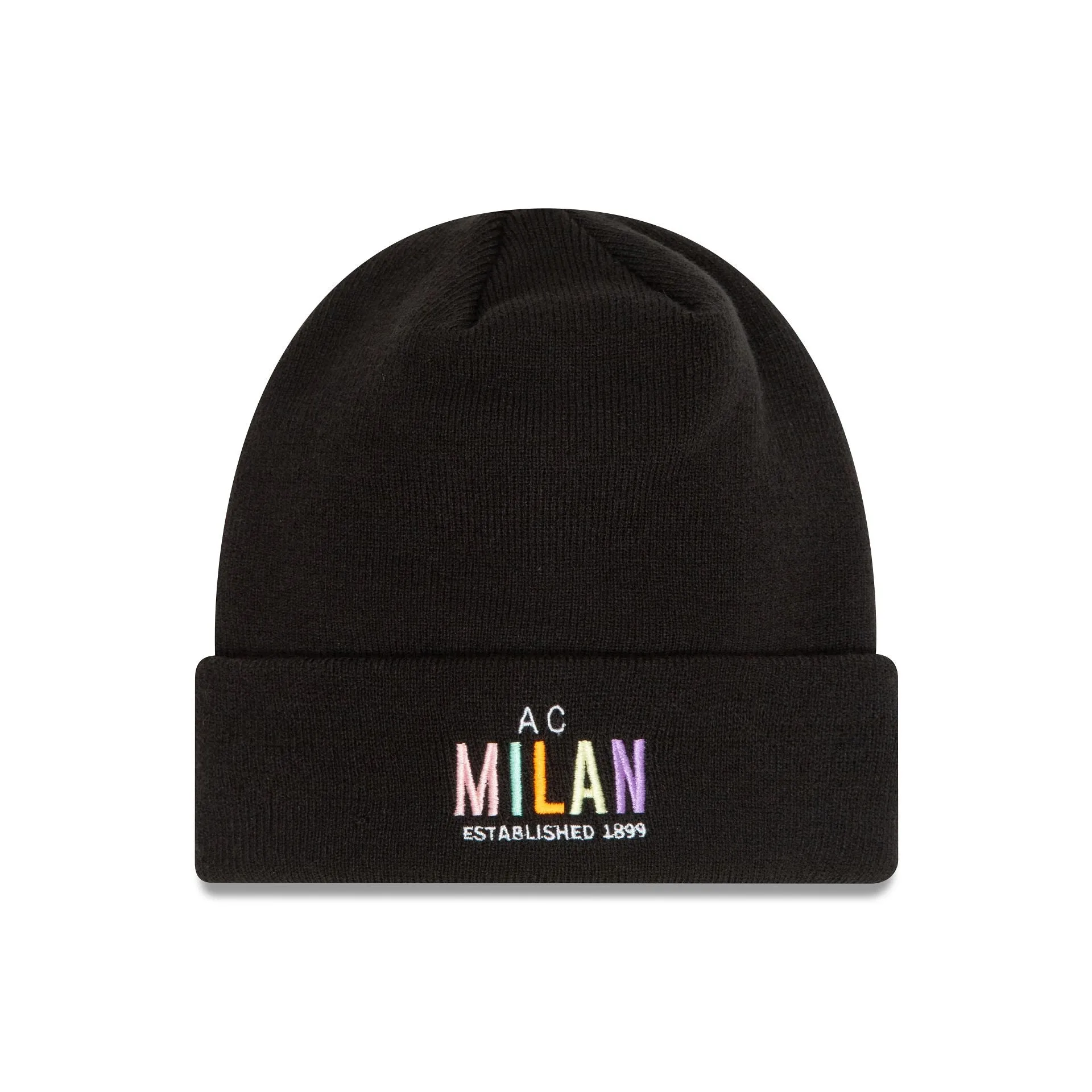 AC Milan Wordmark Black Cuff Knit Beanie Hat