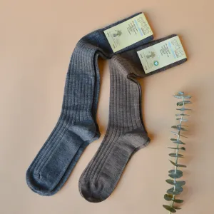 Adults Kneehigh Socks in Organic Wool/Cotton (37-42) *Returning 2025