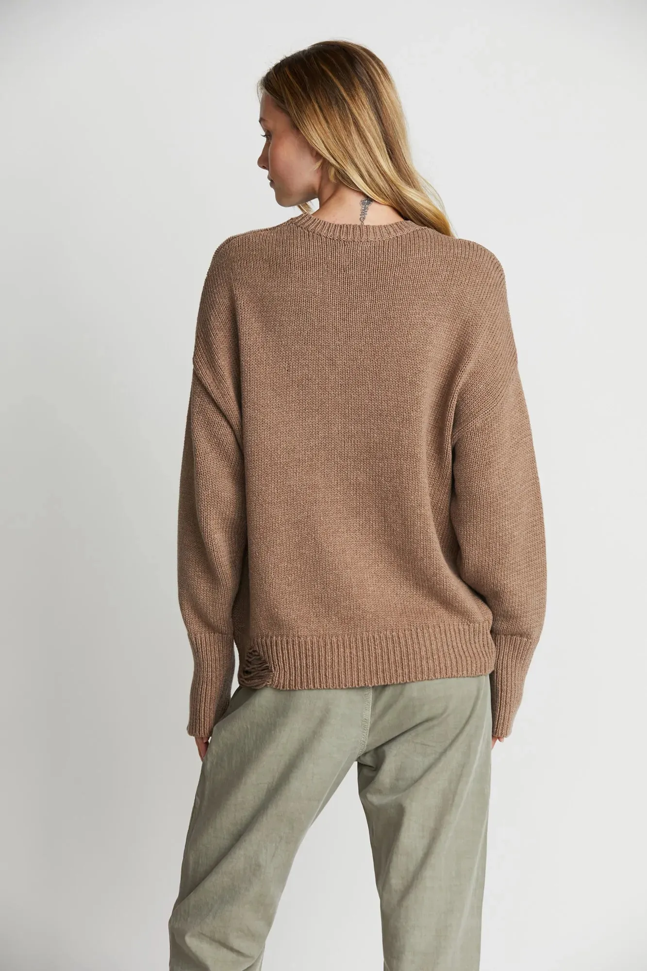 Anabelle Boyfriend Sweater Farro