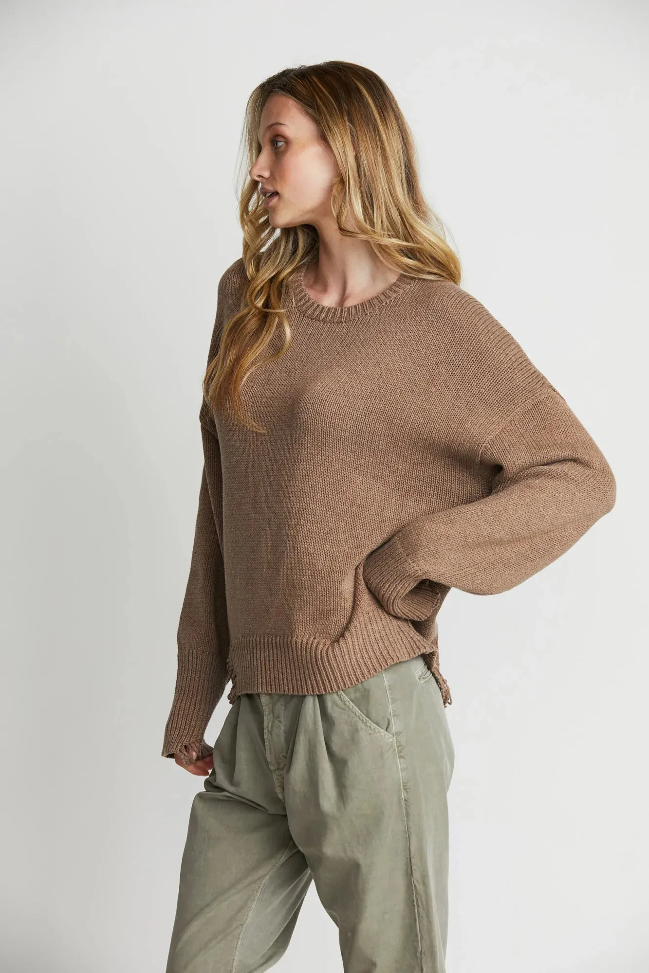 Anabelle Boyfriend Sweater Farro