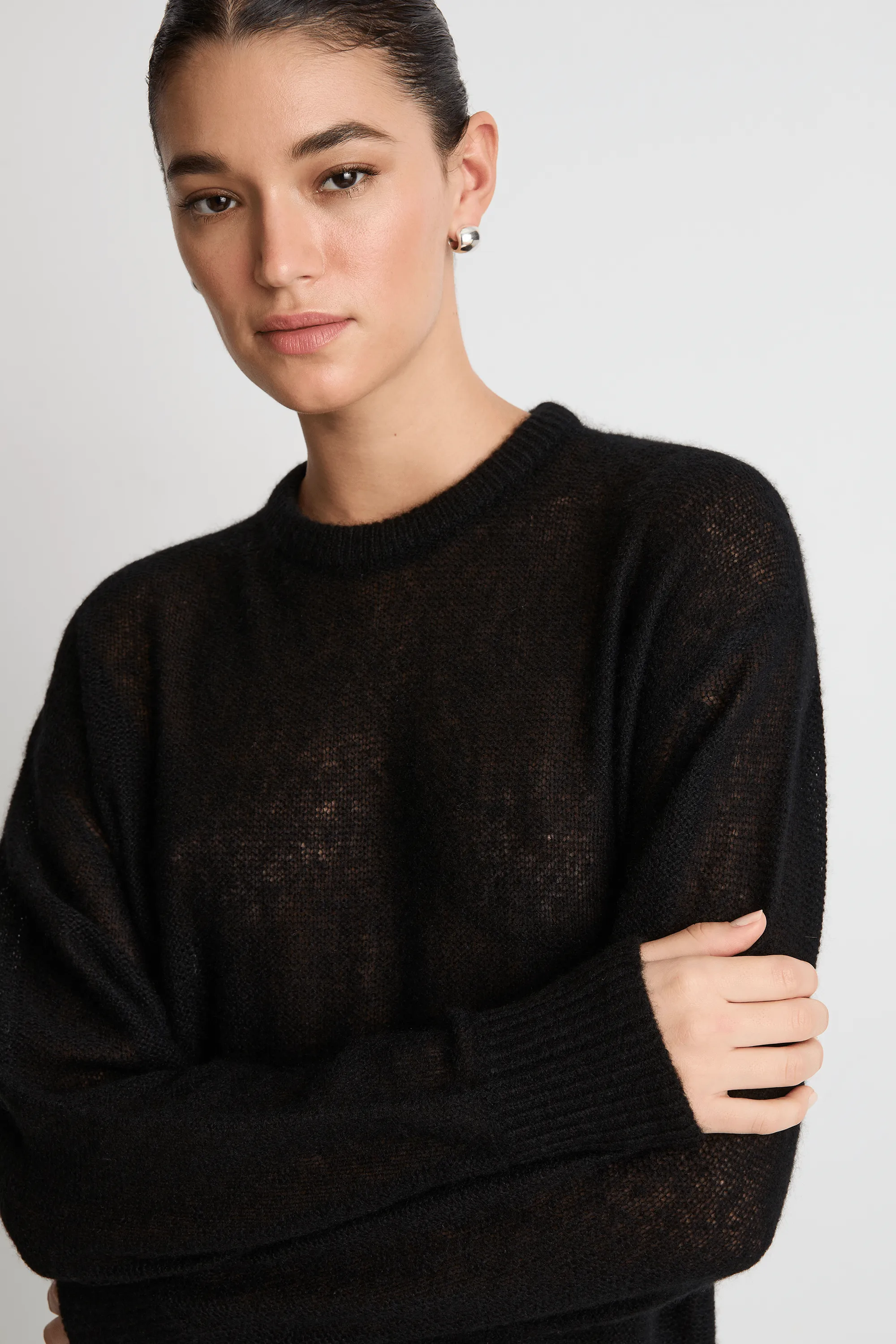 Apiece Apart Softest Tissue Weight Sweater - Black