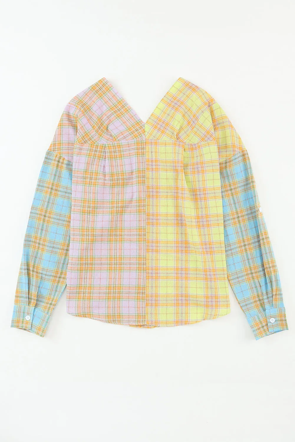 *APP EXCLUSIVE* Buttoned Long Sleeve Plaid Shirt with Pocket