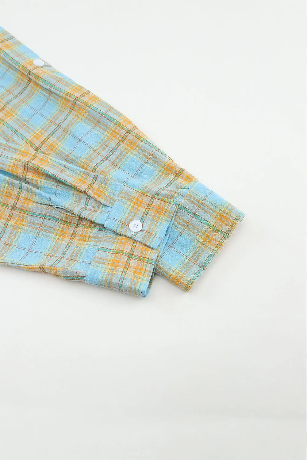 *APP EXCLUSIVE* Buttoned Long Sleeve Plaid Shirt with Pocket