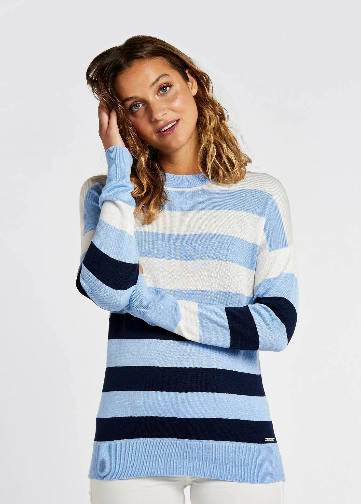 Aranmore Crew Neck sweater - Light Sky