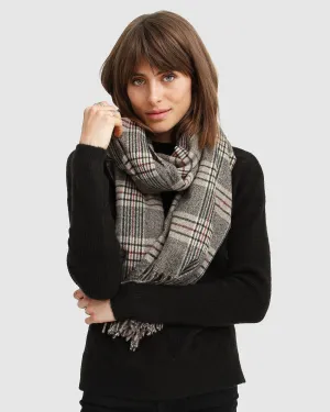 Aspen Plaid Scarf - Military