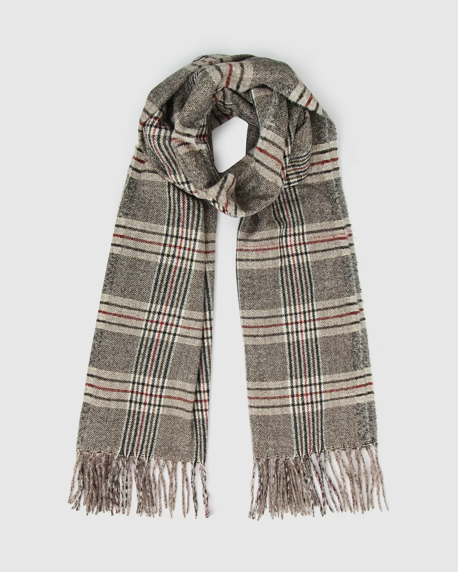 Aspen Plaid Scarf - Military