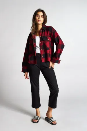 Astoria L/S Flannel - Cardinal