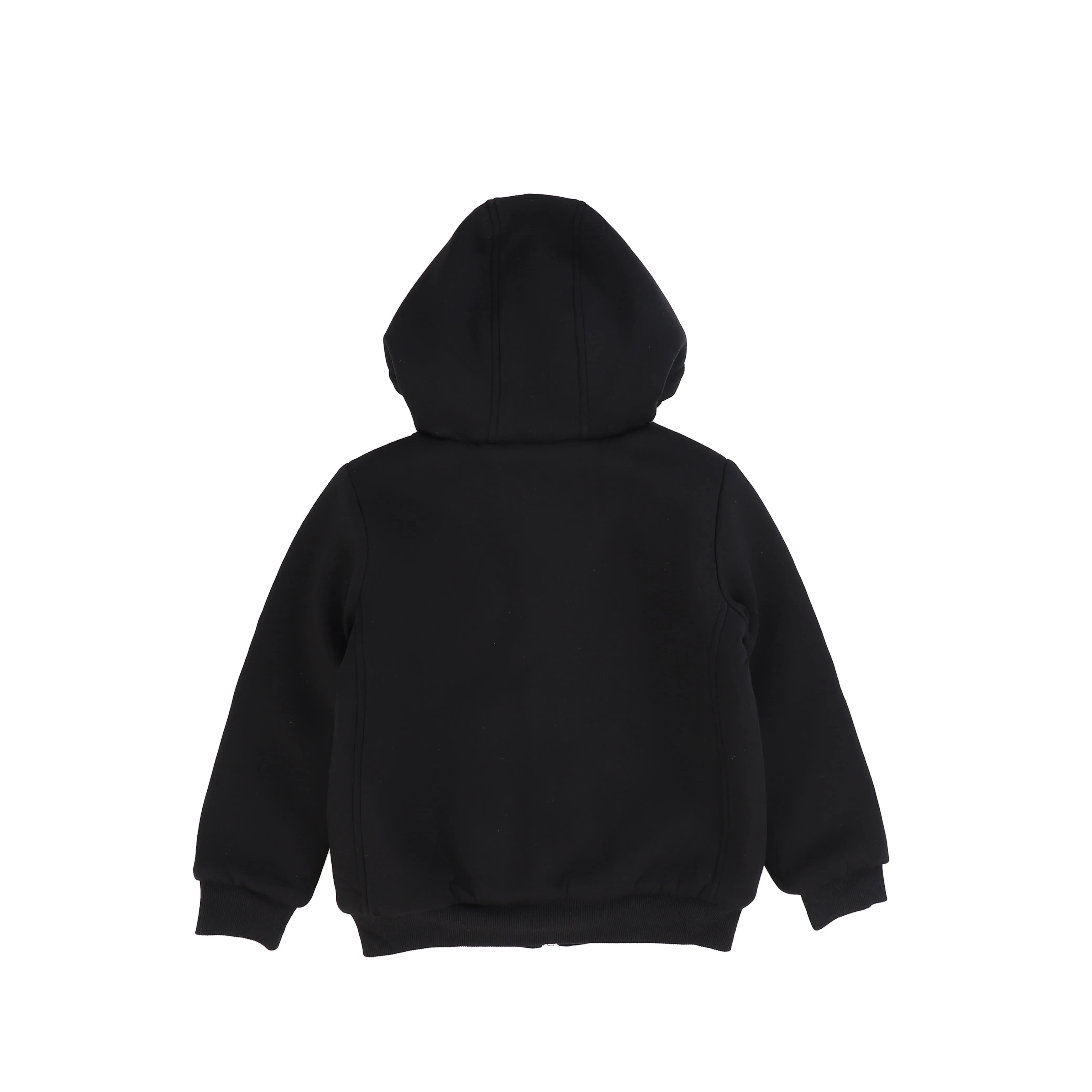 Bace Collection Black Fur Lined Hooded Sweatshirt