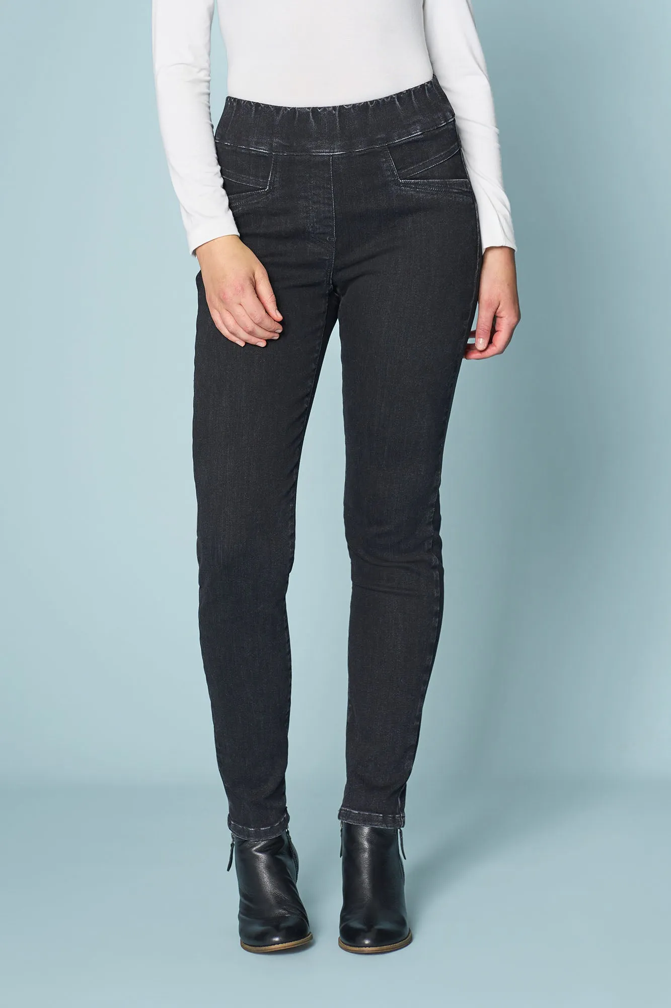 Bengajean® Panelled Skinny - Washed Black