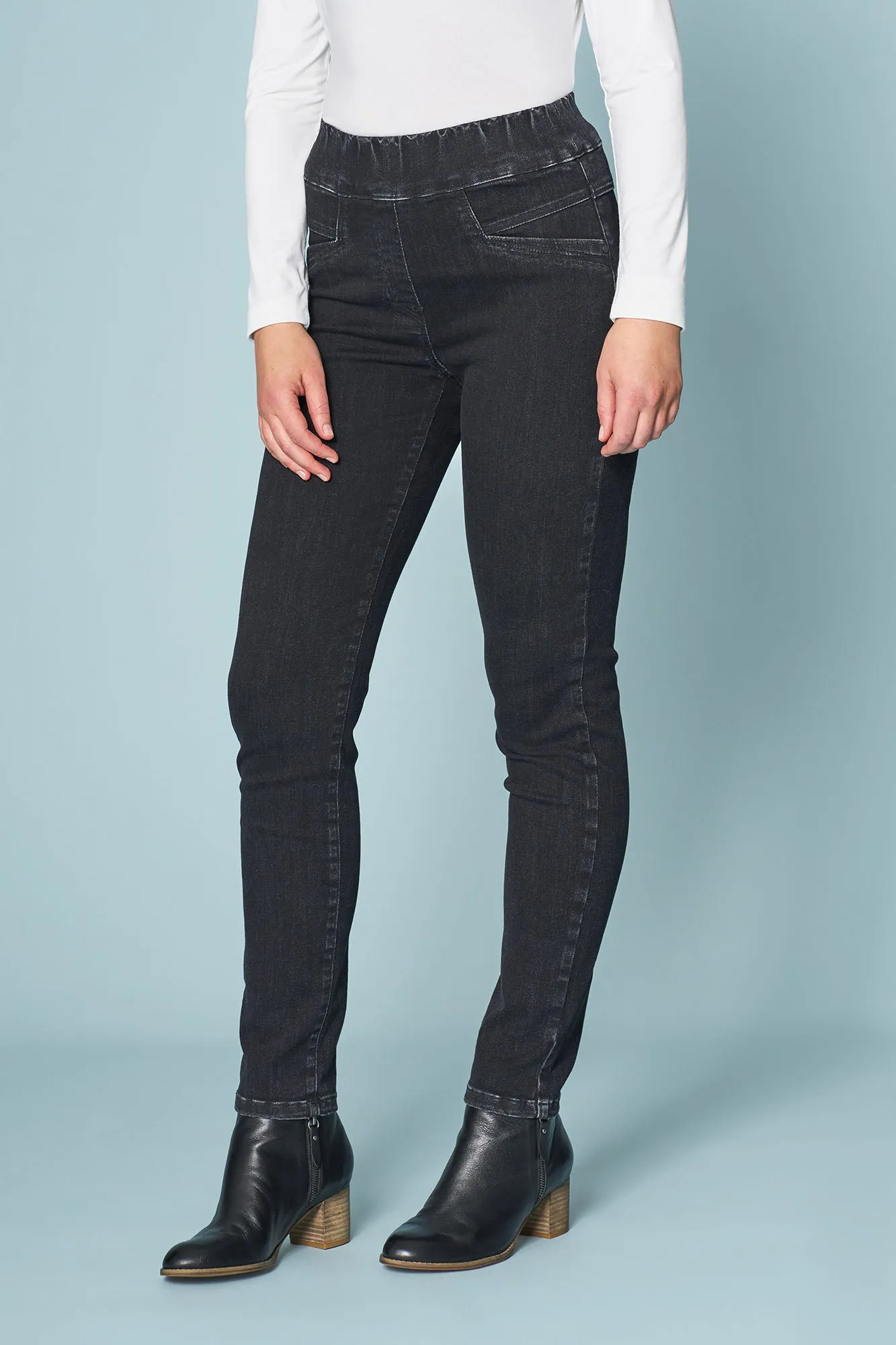 Bengajean® Panelled Skinny - Washed Black