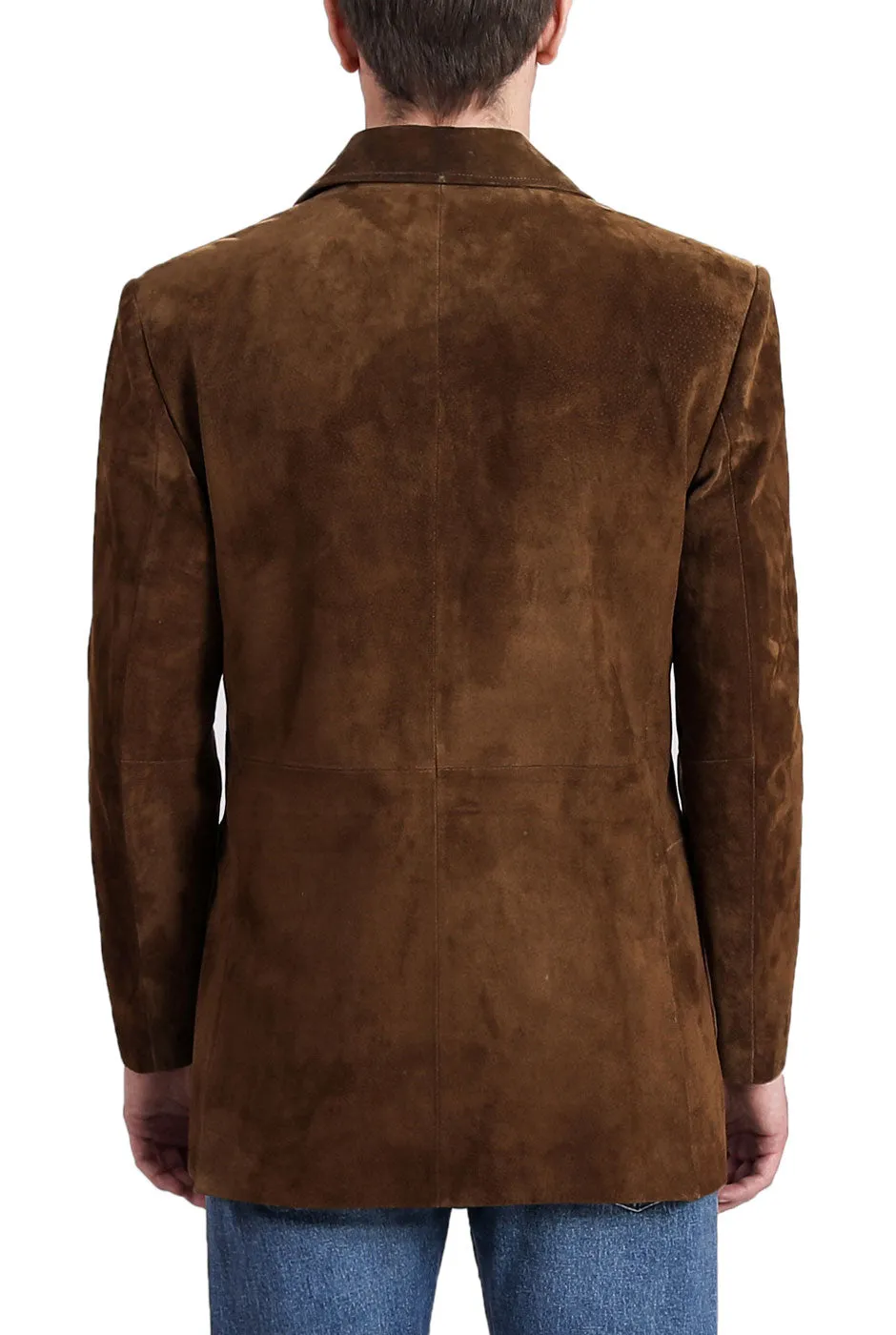 BGSD Men Steve Classic Two-Button Suede Leather Blazer