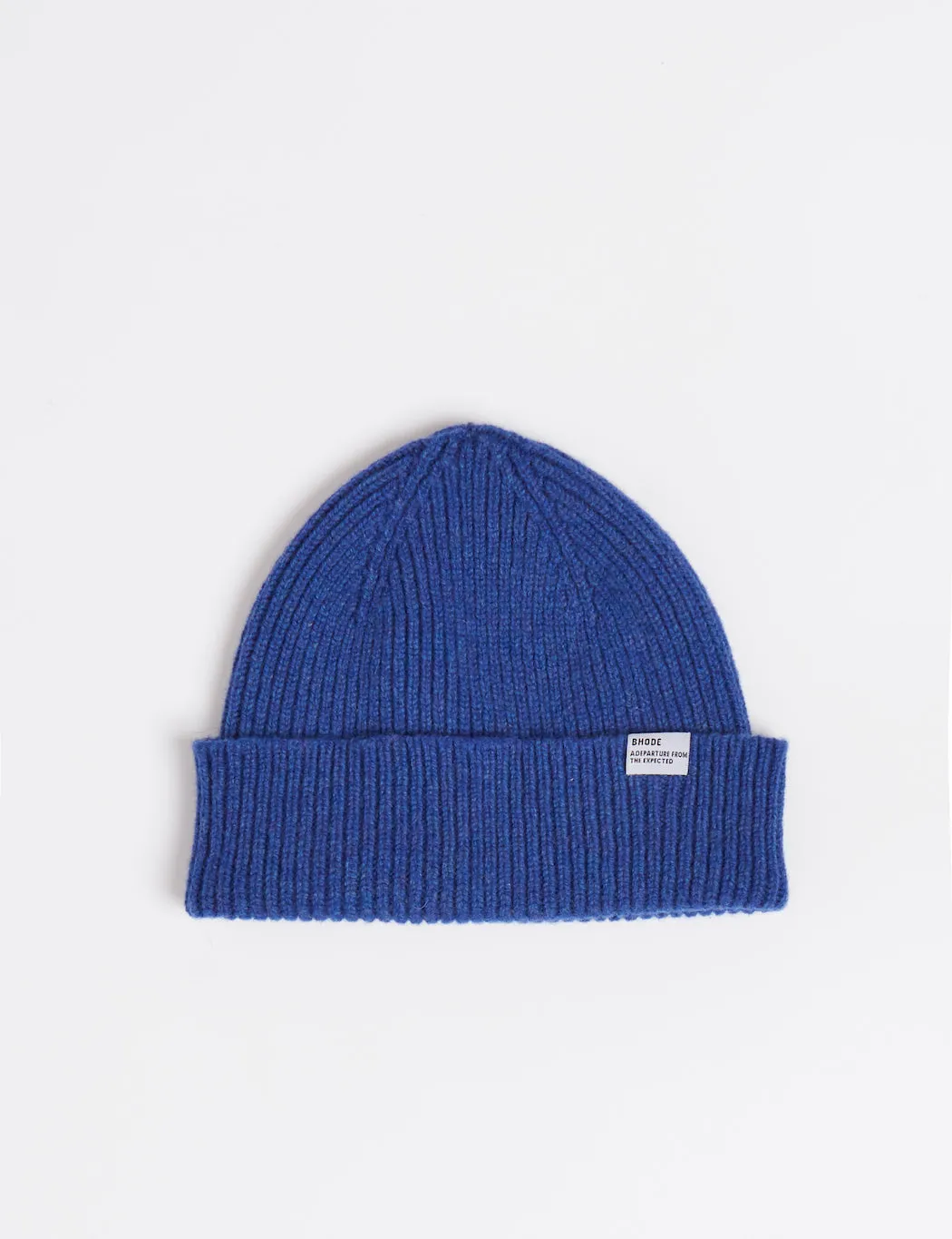 Bhode Hawick Short Beanie Hat (Lambswool) - Persian Blue