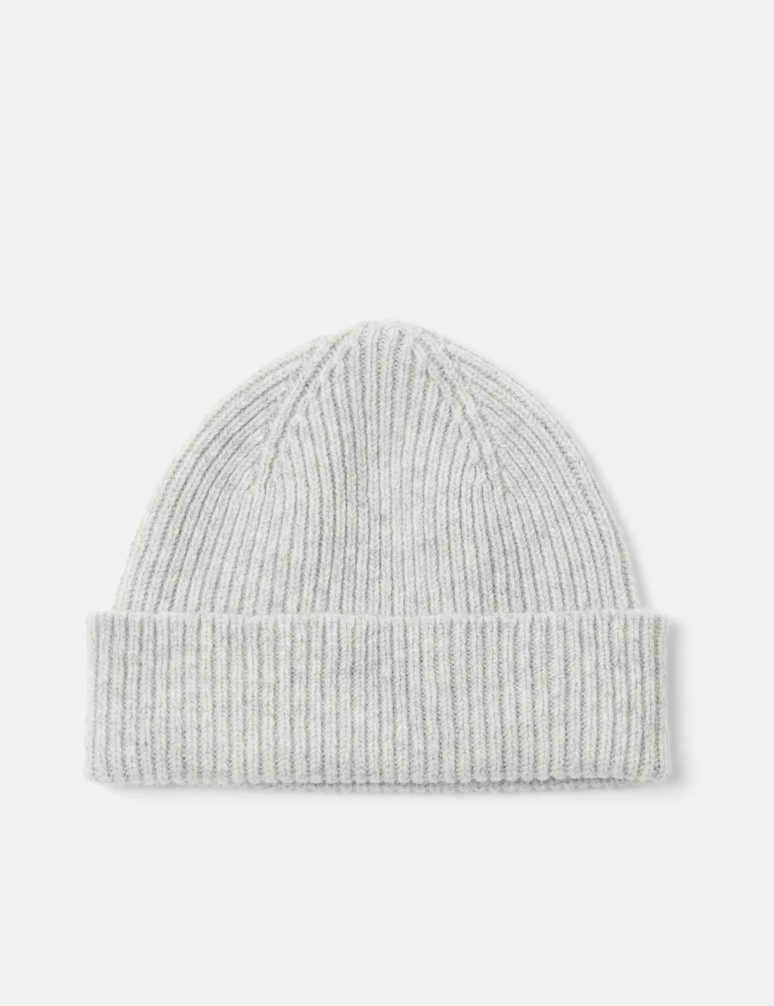 Bhode Hawick Short Beanie Hat (Merino Wool) - Pearl Grey