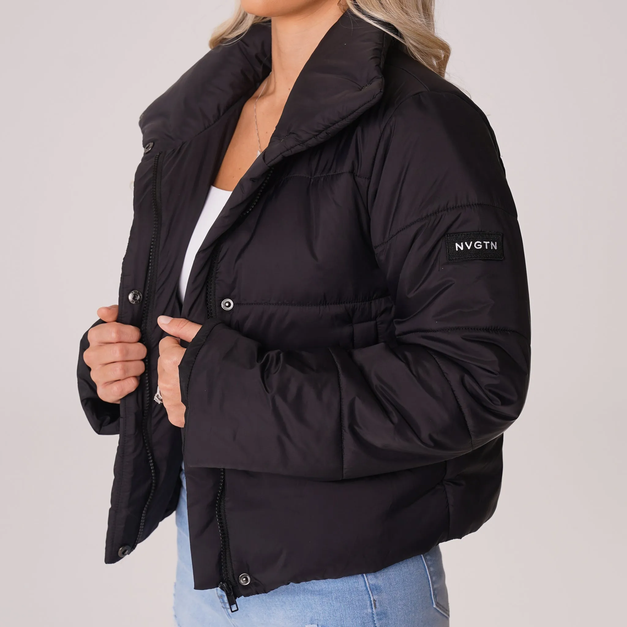 Black Winter Nights Puffer Jacket