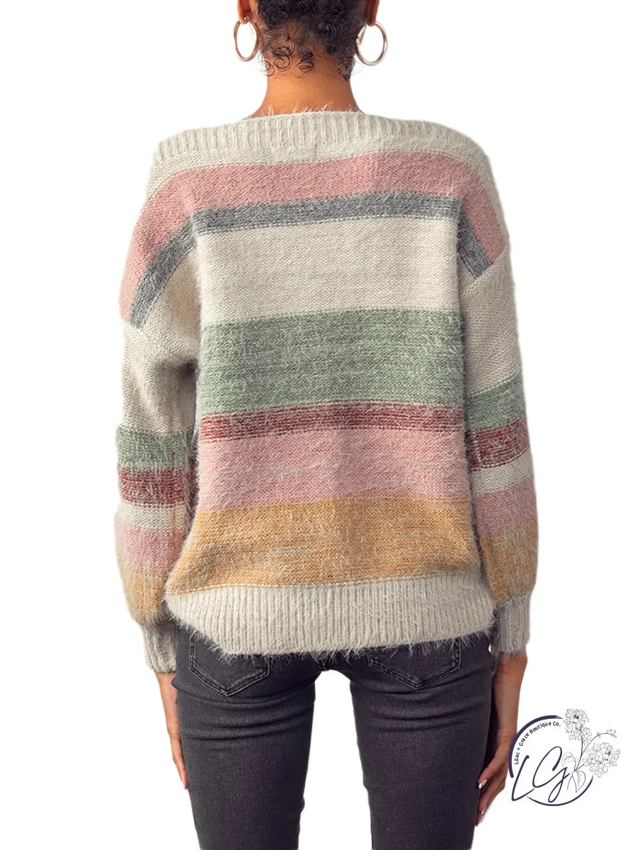 Block You Out Striped Sweater