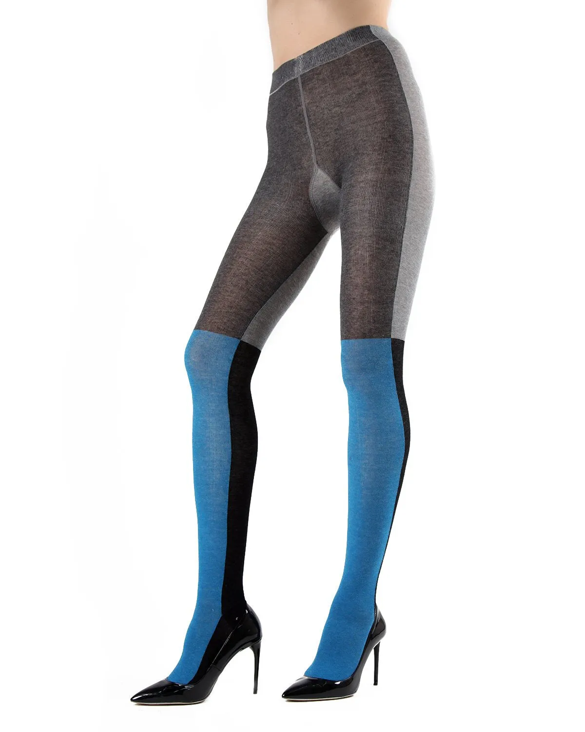 Blockbuster Color Block Opaque Tights