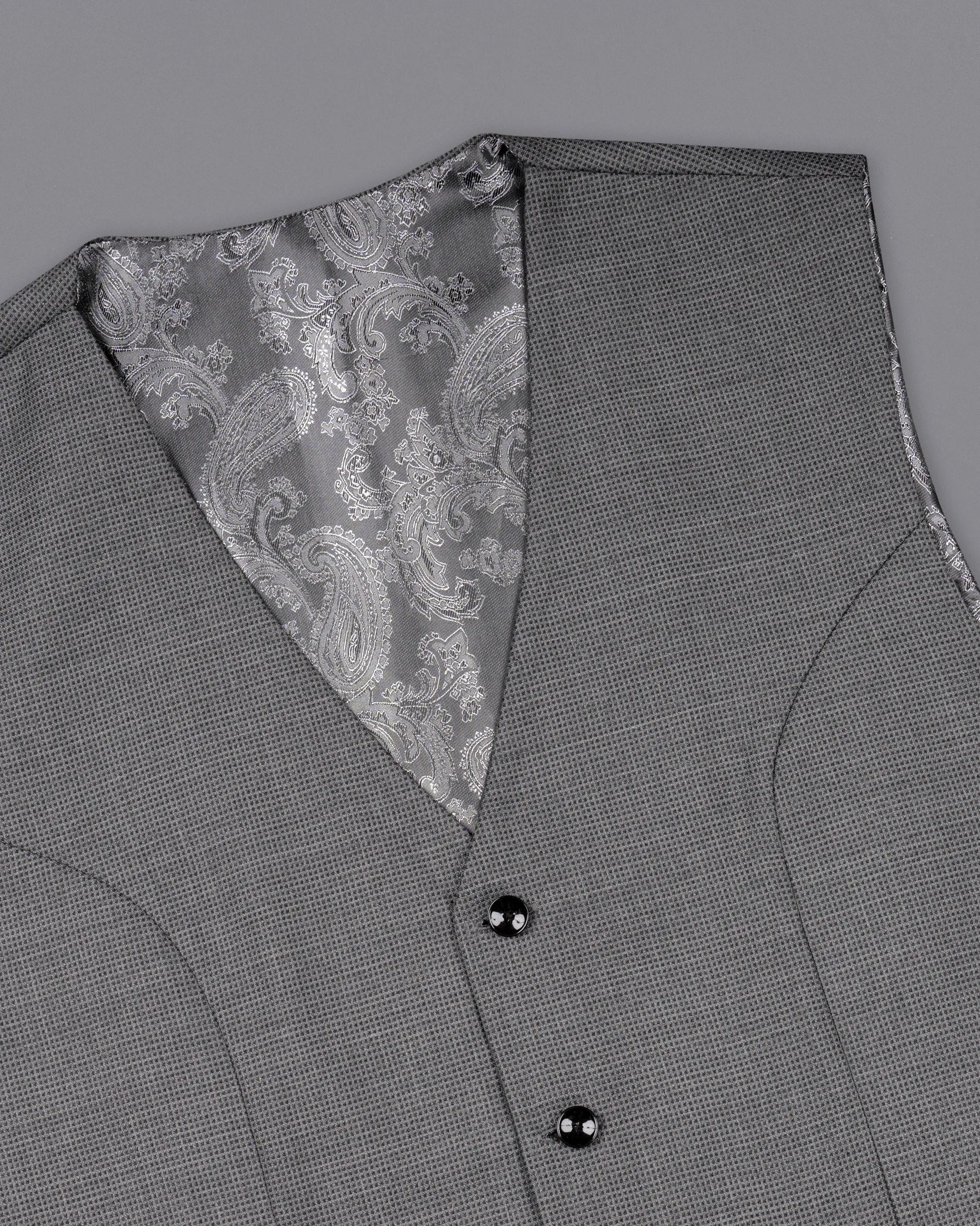 Boulder Grey Double Breasted Woolrich Waistcoat