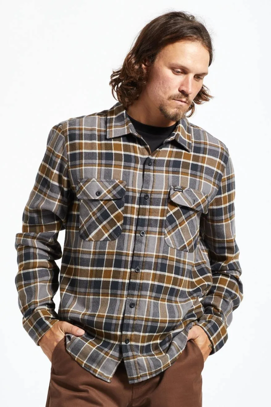 Bowery L/S Flannel - Black/Desert Palm/Beige