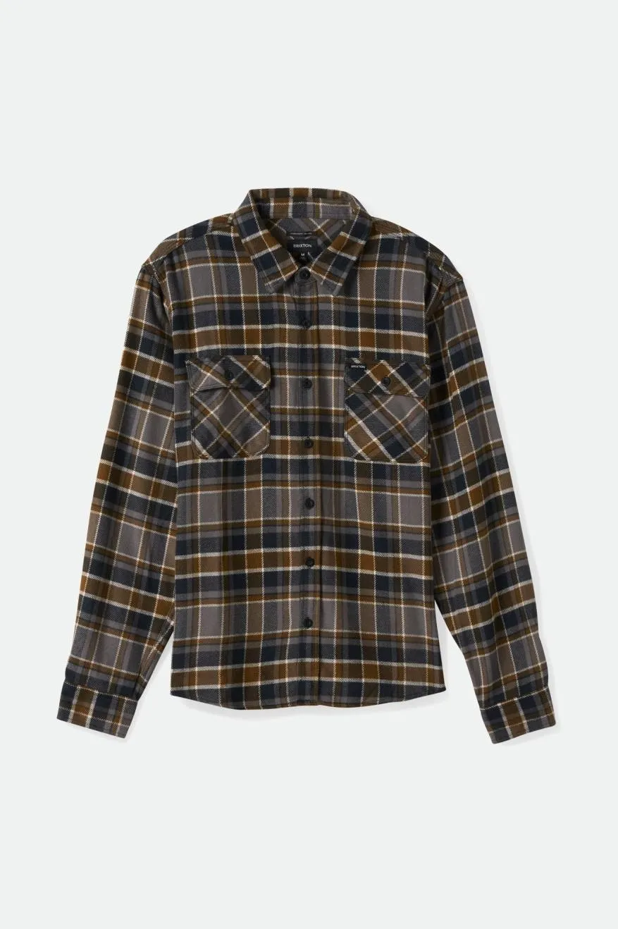 Bowery L/S Flannel - Black/Desert Palm/Beige