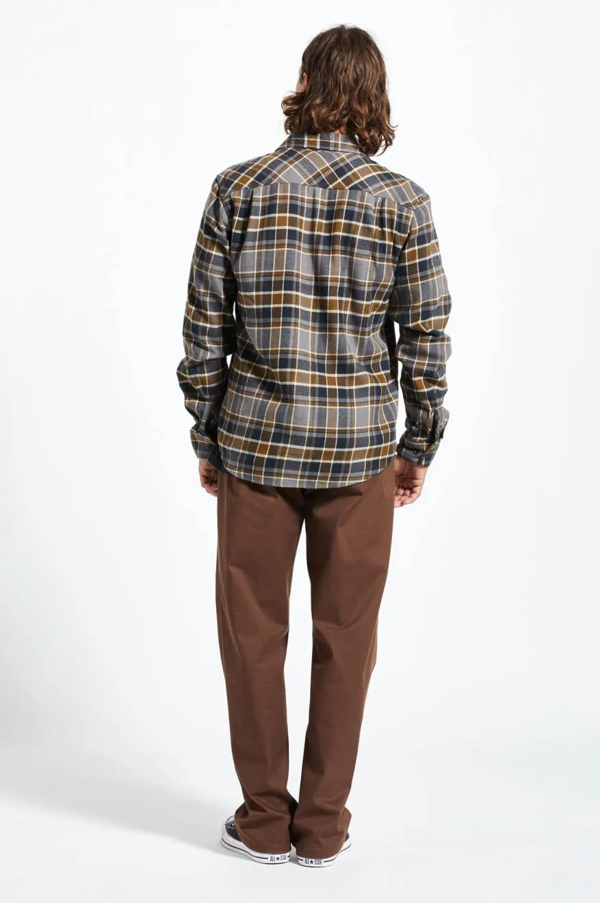 Bowery L/S Flannel - Black/Desert Palm/Beige