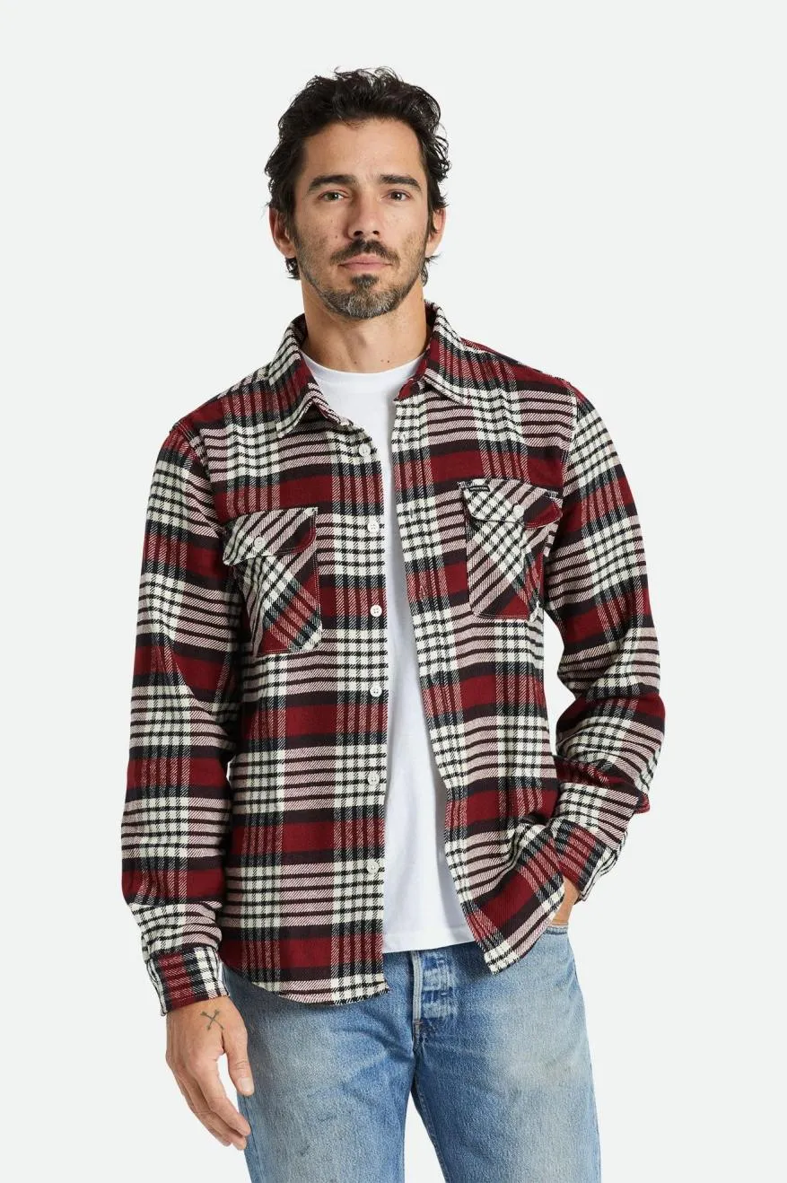 Bowery L/S Flannel - Island Berry/Whitecap/Black