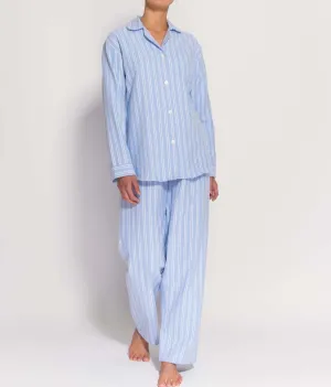 British Boxers Two-Fold Flannel (Westwood Blue Stripe) Pyjamas