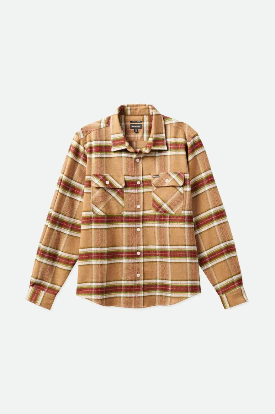 BRIXTON Bowery Flannel Light Brown/Burnt Henna