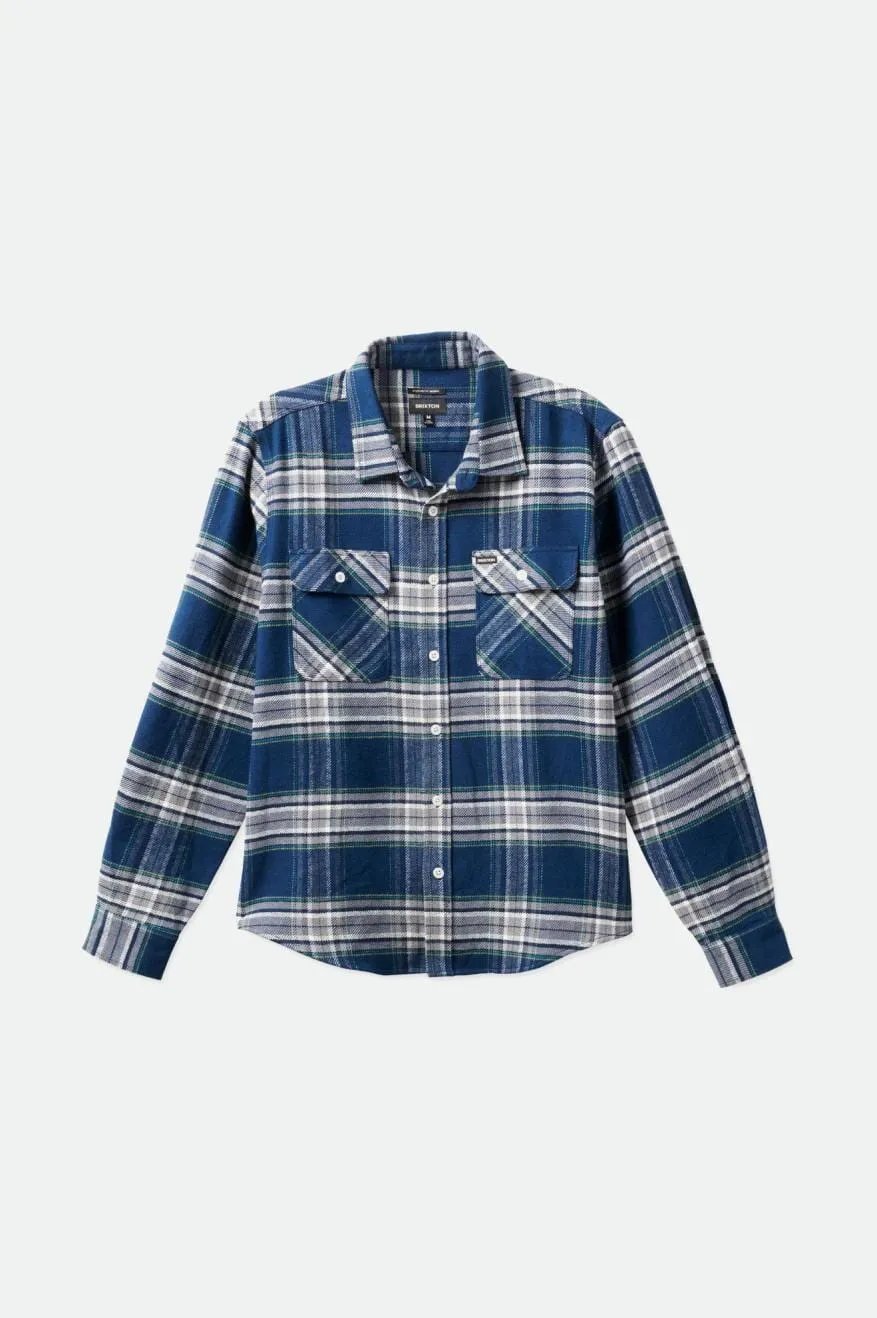 BRIXTON Bowery Flannel Moonlit Ocean/Grey