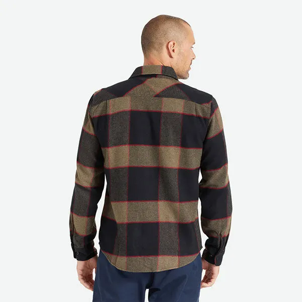 Brixton Bowery L/S Flannel Heather Grey/Charcoal