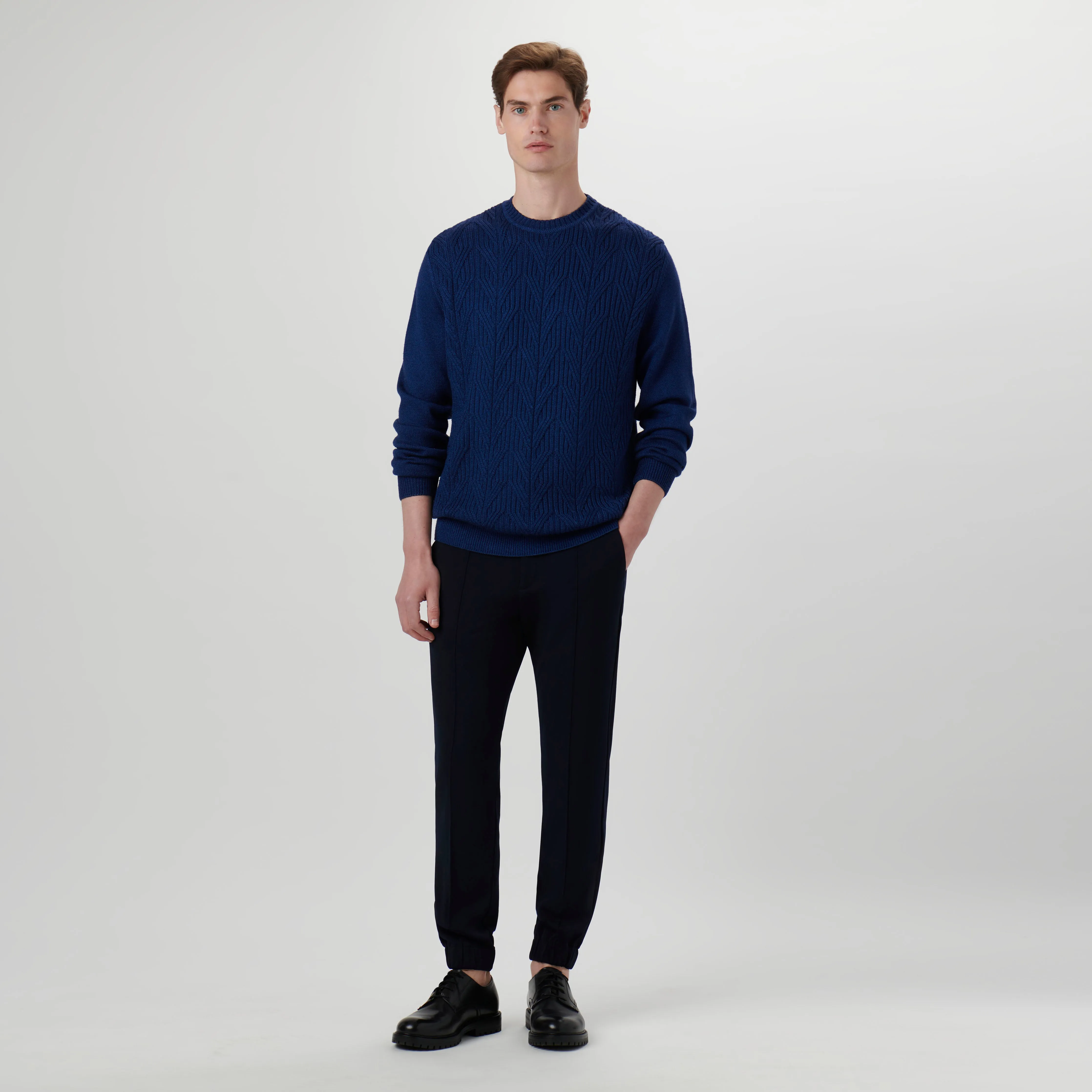 Cable Knit Crew Neck Sweater