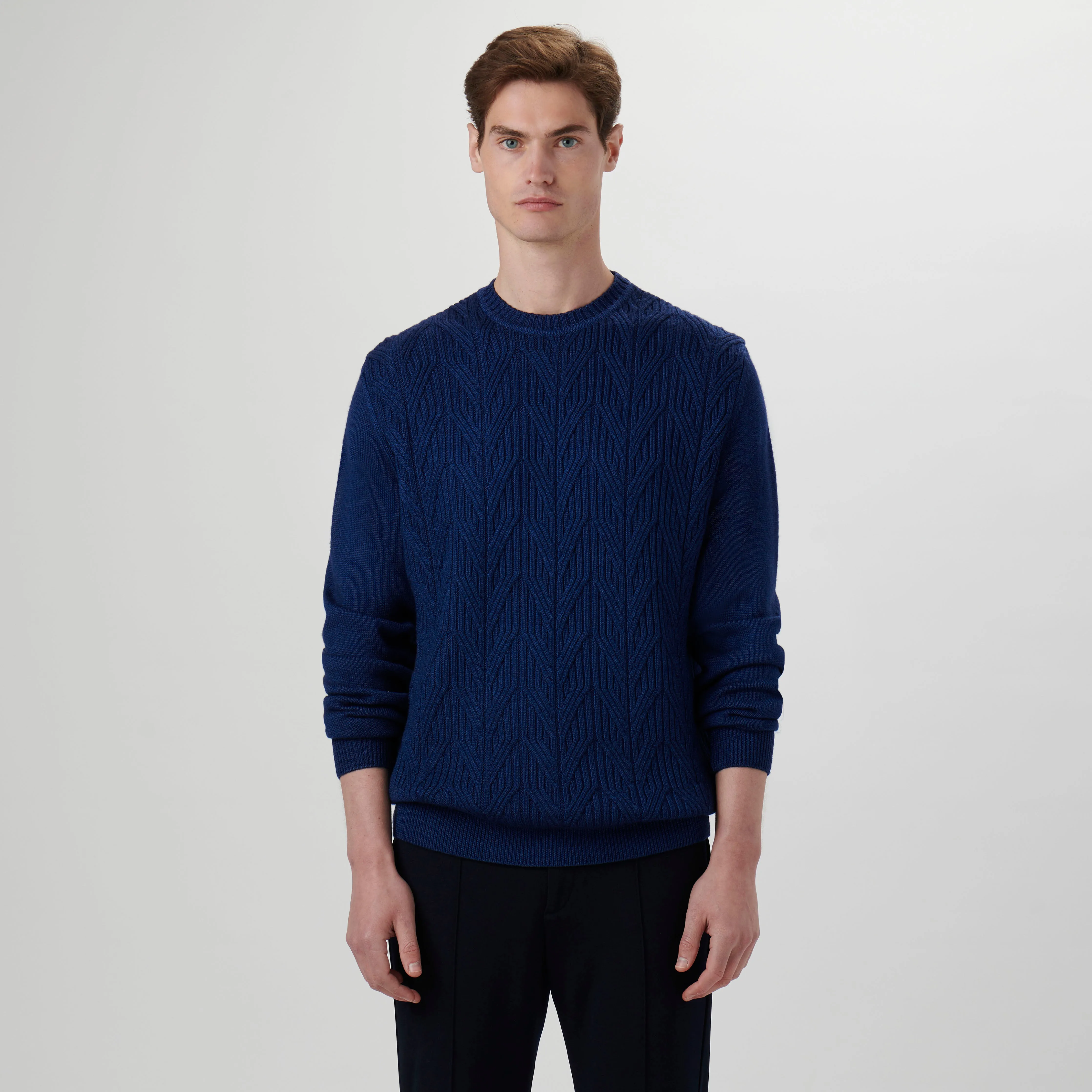 Cable Knit Crew Neck Sweater