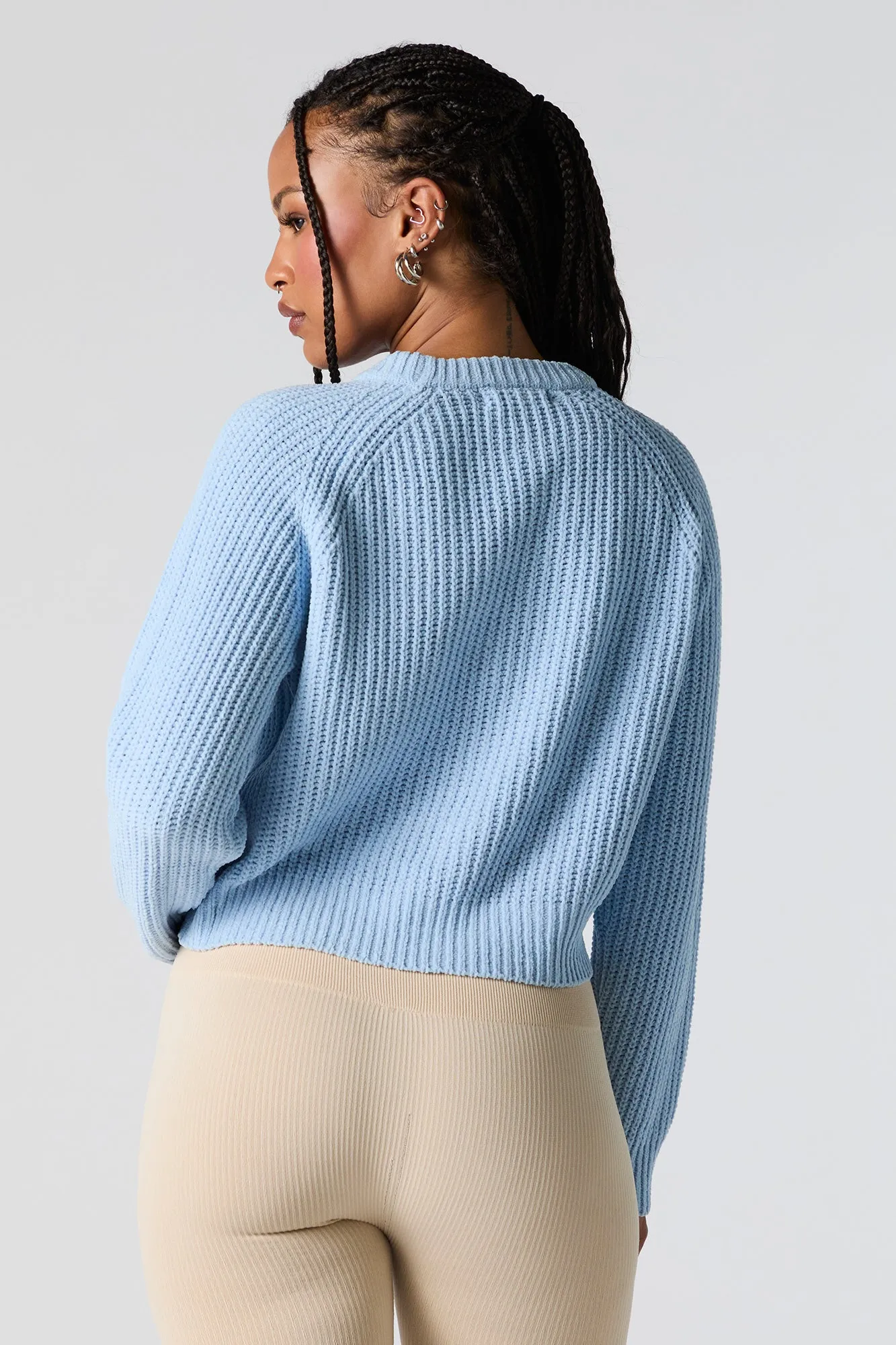 Cable Knit Cropped Sweater