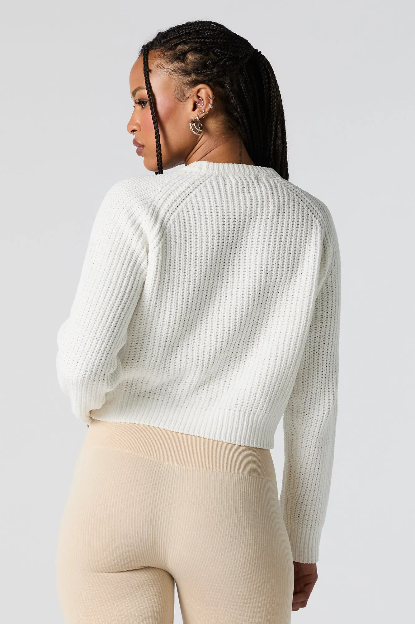 Cable Knit Cropped Sweater