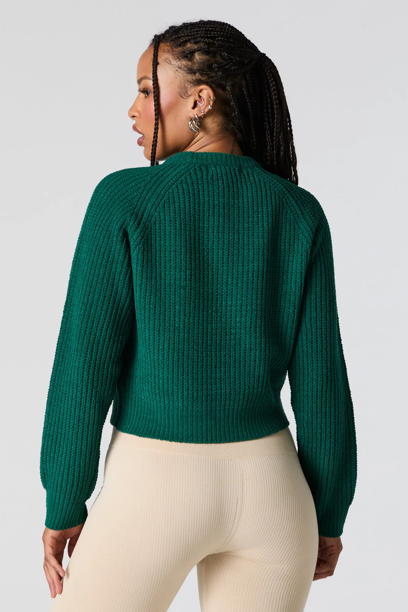 Cable Knit Cropped Sweater