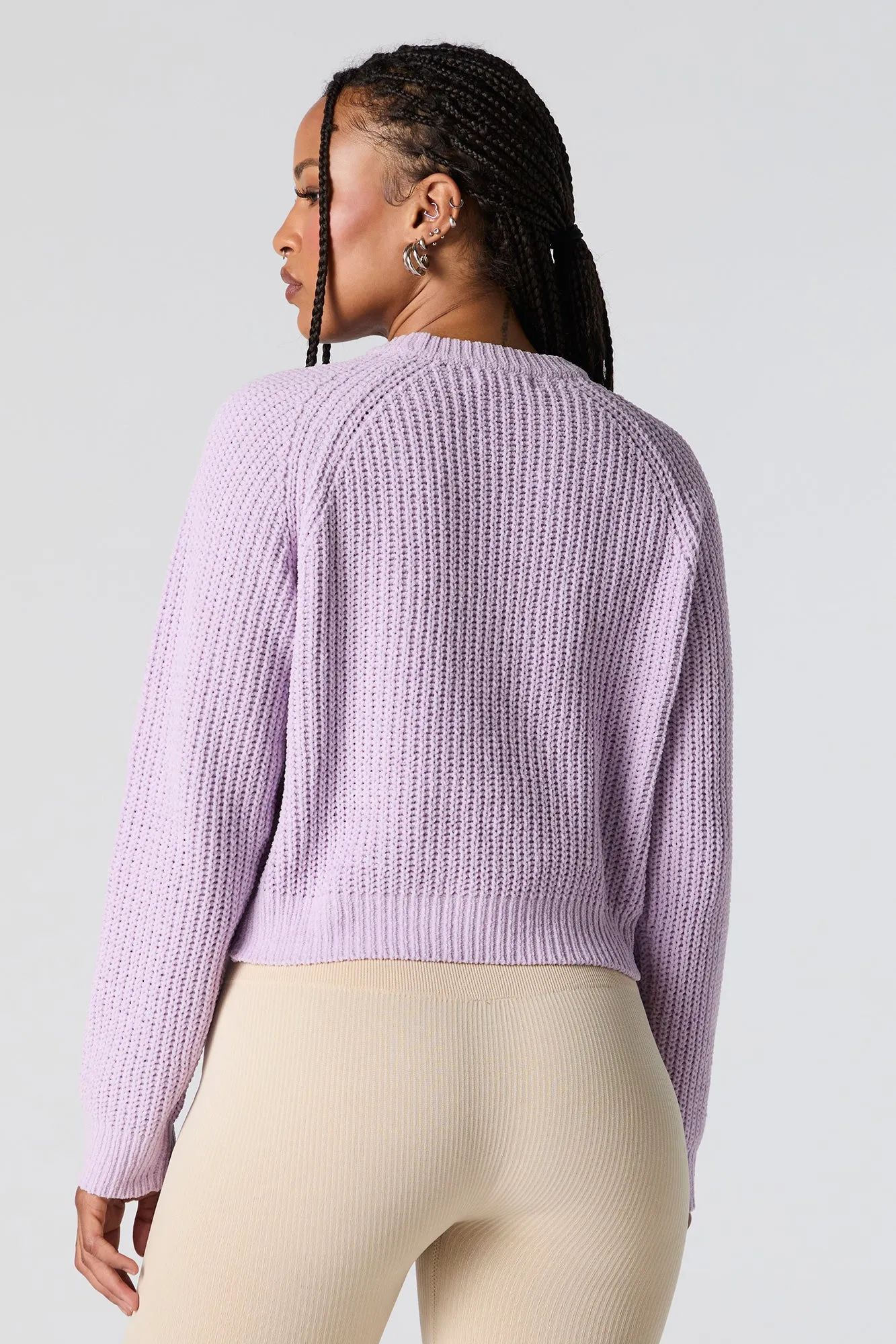 Cable Knit Cropped Sweater