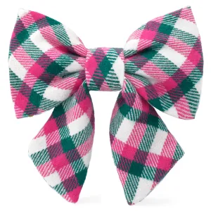 Callie Plaid Flannel Lady Dog Bow