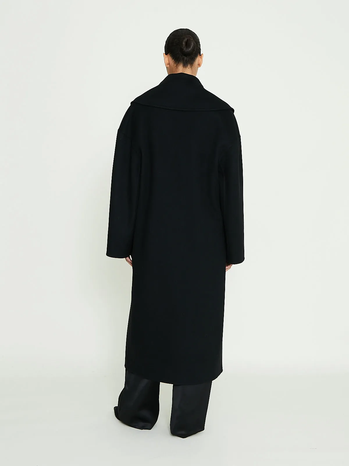 Carlson Shawl Collar Coat in Black