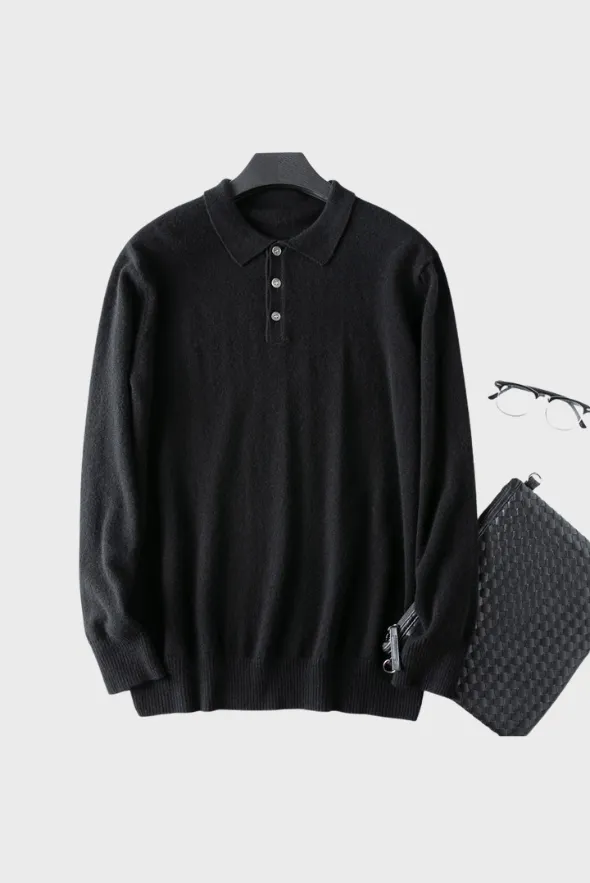 Cashmere Polo Sweater