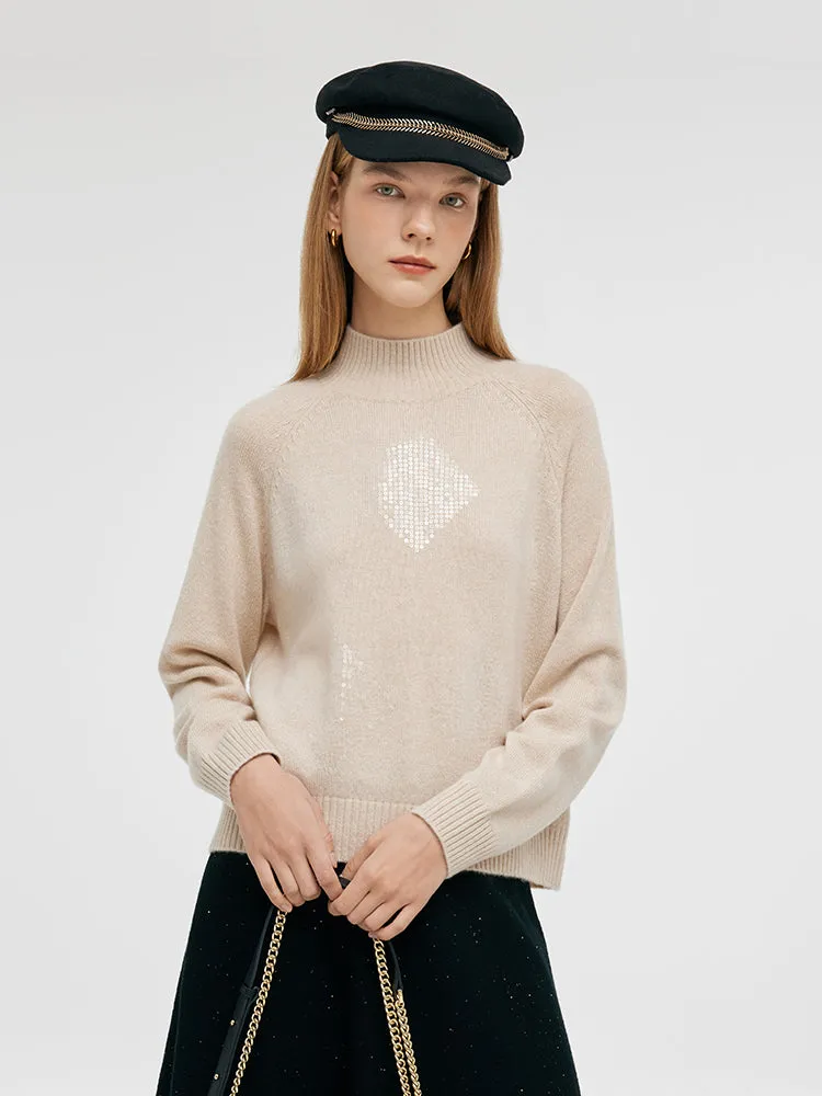 Cashmere Sequins Women Sweater