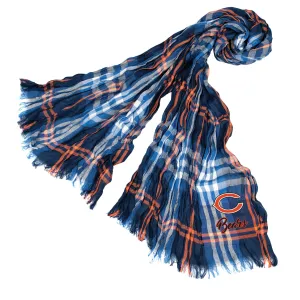 Chicago Bears Crinkle Scarf Plaid