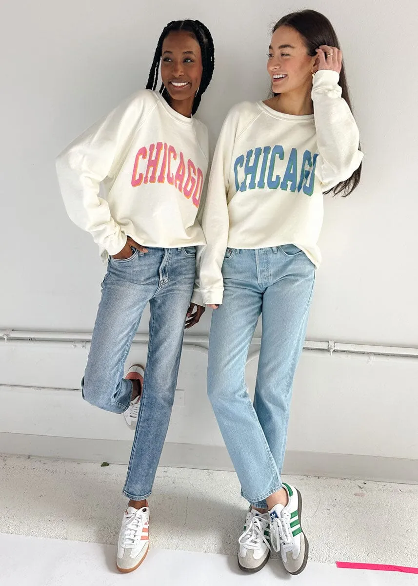 Chicago Classic Crew Sweatshirt – Pink & Sherbet