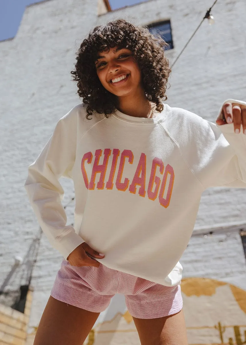 Chicago Classic Crew Sweatshirt – Pink & Sherbet