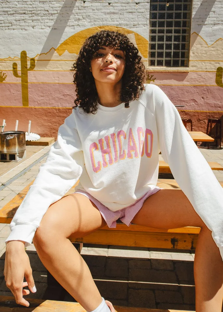 Chicago Classic Crew Sweatshirt – Pink & Sherbet