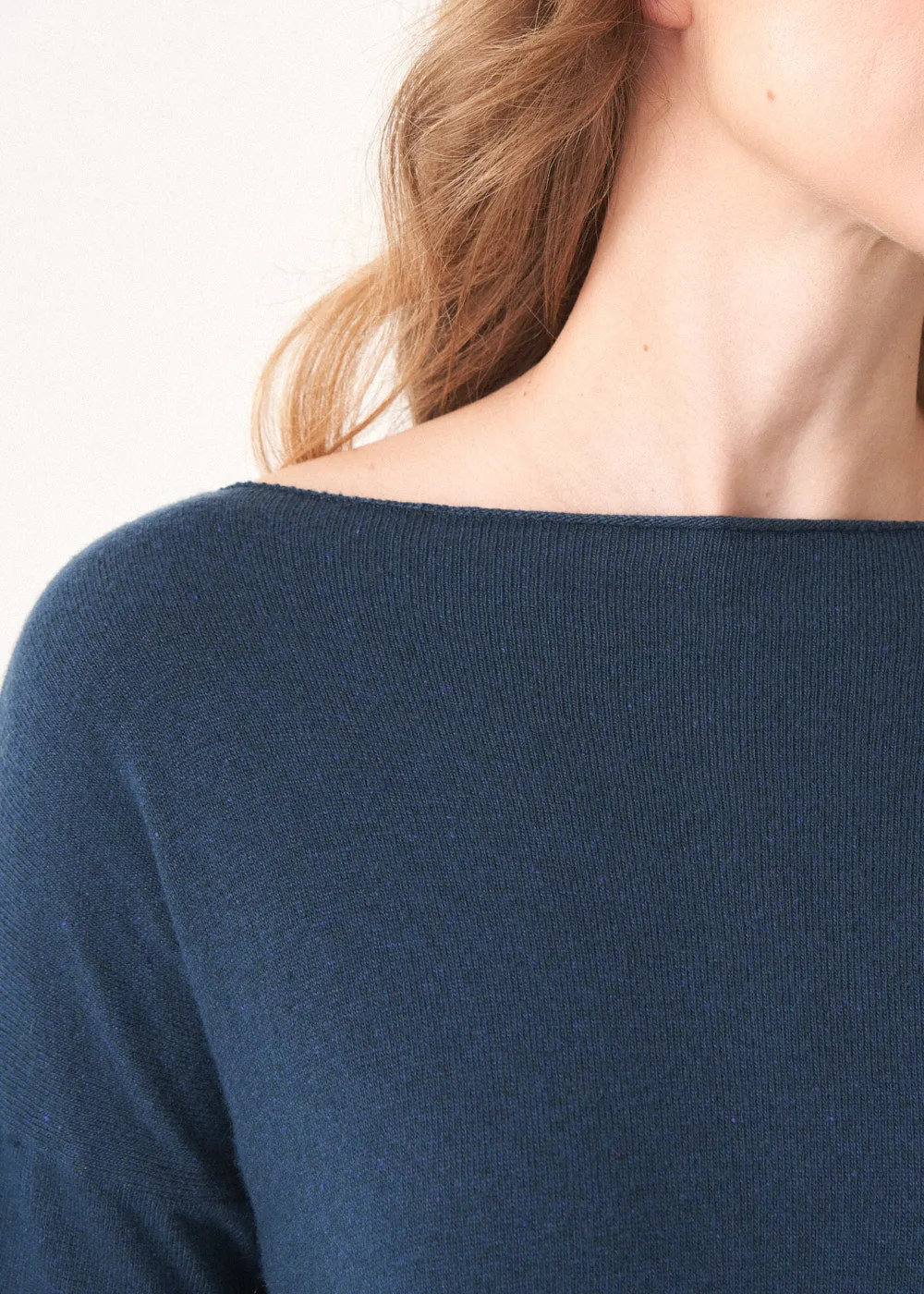 CLEO PLAIN CASHMERE-MIX SWEATER