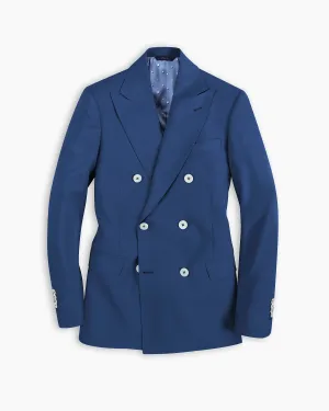 Cobalt Blue Wool Double Breasted Blazer